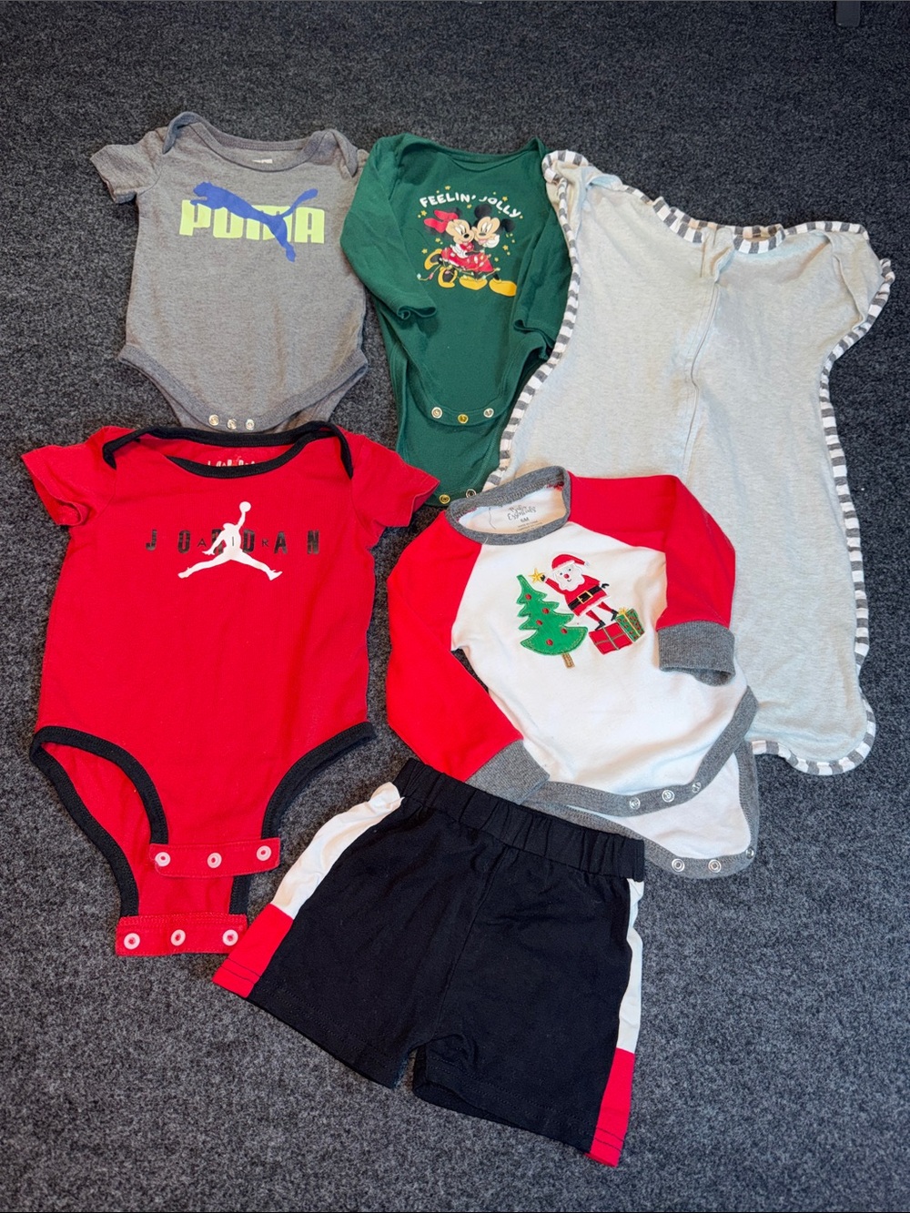 3-6 Month Old Boys Onesie Bundle With Sleeper Included. Assorted Colors/Brands